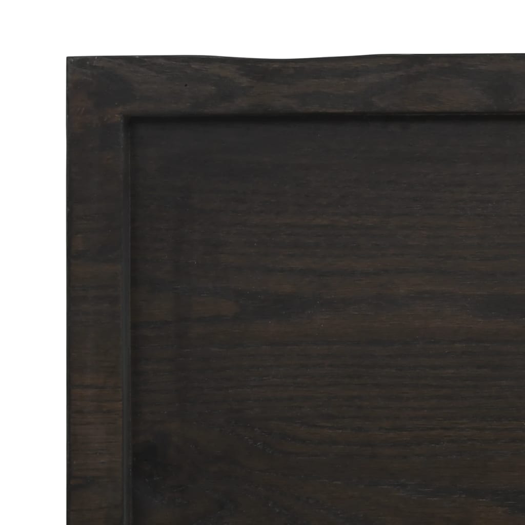 Piano Bagno Marrone Scuro 80x40x(2-6)cm Legno Massello Trattato - Image 6
