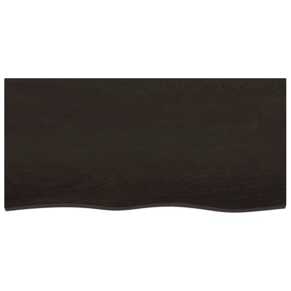 Piano Bagno Marrone Scuro 100x50x(2-6)cm Legno Trattato - Image 3