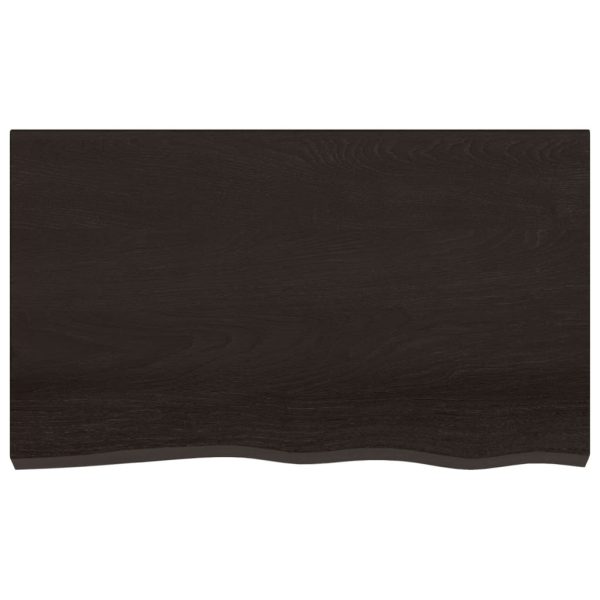 Piano Bagno Marrone Scuro 100x60x(2-6) Cm Legno Trattato - Image 3