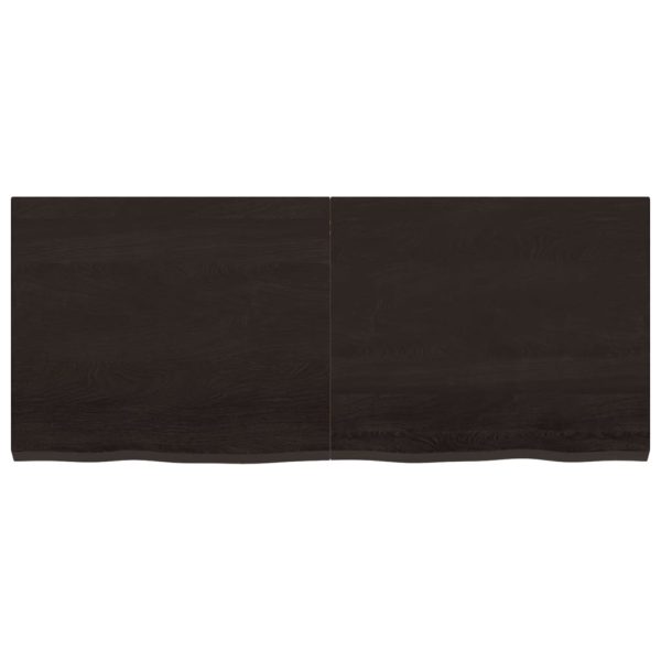 Piano Bagno Marrone Scuro 120x50x(2-4)cm Legno Trattato - Image 3