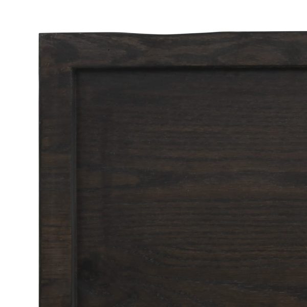 Piano Bagno Marrone Scuro 120x50x(2-4)cm Legno Trattato - Image 6
