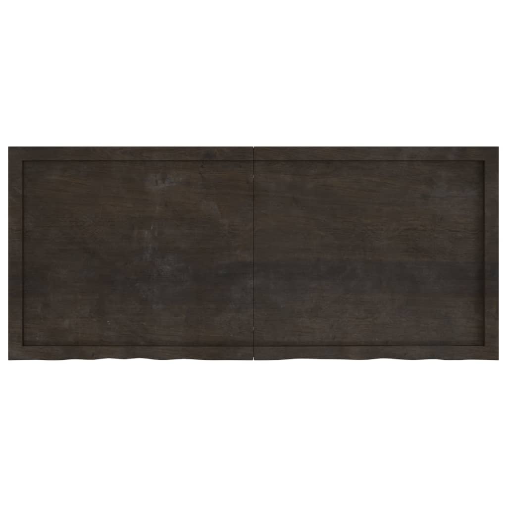 Piano Bagno Marrone Scuro 140x60x(2-6)cm Legno Trattato - Image 4