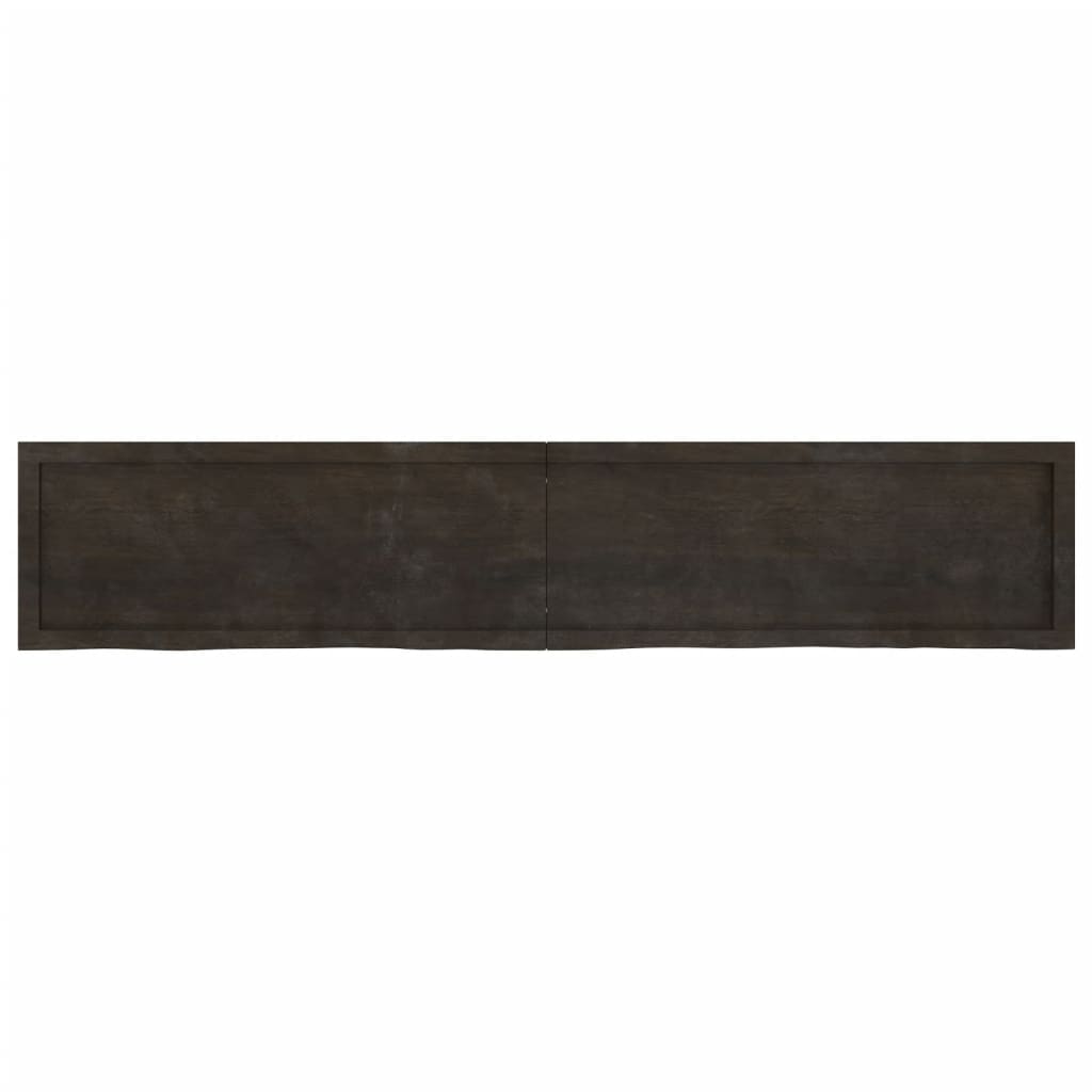 Piano Bagno Marrone Scuro 200x40x(2-6)cm Legno Trattato - Image 4