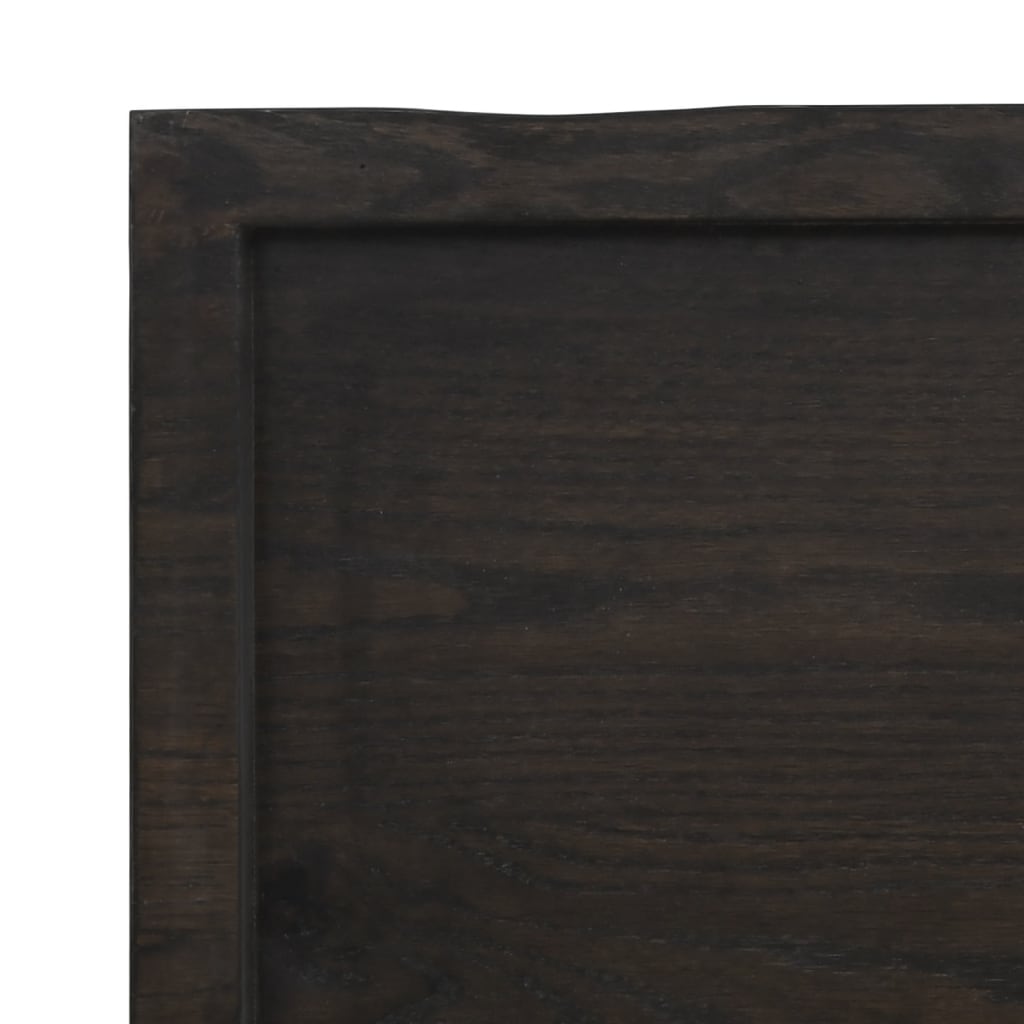 Piano Bagno Marrone Scuro 200x40x(2-6)cm Legno Trattato - Image 6