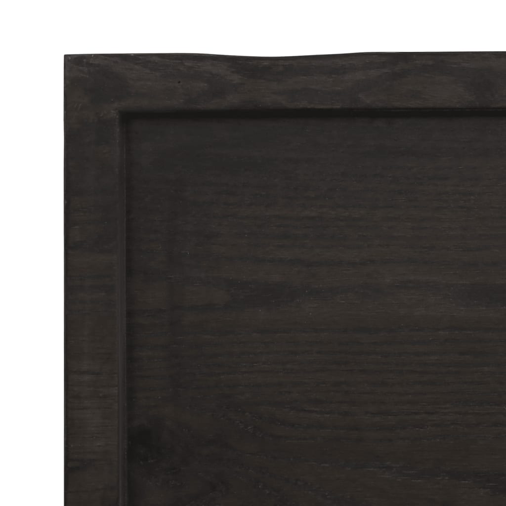 Piano Bagno Marrone Scuro 220x60x(2-6) Cm Legno Trattato - Image 6
