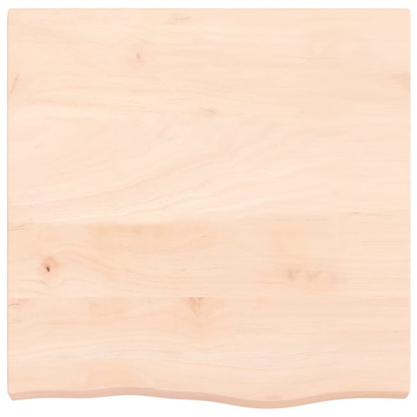 Piano Per Tavolo 60x60x(2-6) Cm In Rovere Massello Non Trattato - Image 3