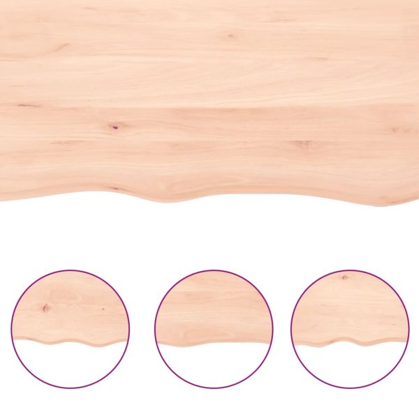 Piano Per Tavolo 60x60x(2-6) Cm In Rovere Massello Non Trattato - Image 5