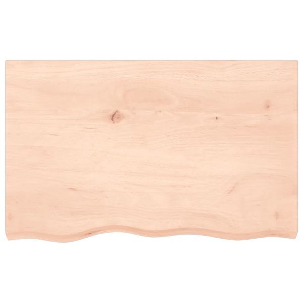 Piano Per Tavolo 80x50x2 Cm In Rovere Massello Non Trattato - Image 3