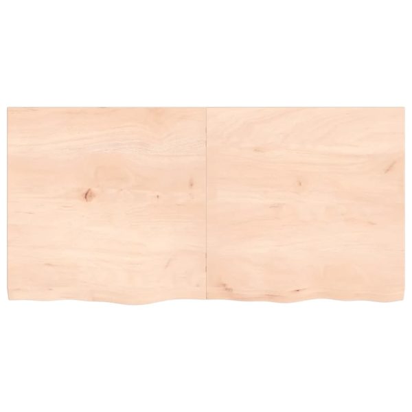 Piano Per Tavolo 120x60x(2-4)cm In Rovere Massello Non Trattato - Image 3