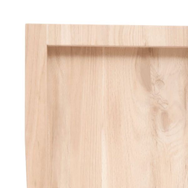 Piano Per Tavolo 120x60x(2-6)cm In Rovere Massello Non Trattato - Image 6