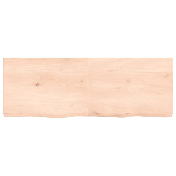 Piano Per Tavolo 140x50x(2-6)cm In Rovere Massello Non Trattato - Image 3