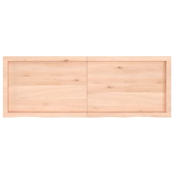 Piano Per Tavolo 140x50x(2-6)cm In Rovere Massello Non Trattato - Image 4