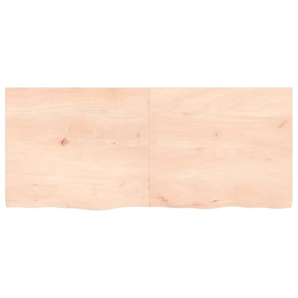 Piano Per Tavolo 140x60x(2-4)cm In Rovere Massello Non Trattato - Image 3