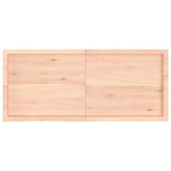 Piano Per Tavolo 140x60x(2-4)cm In Rovere Massello Non Trattato - Image 4