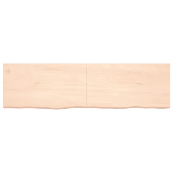 Piano Per Tavolo 180x50x(2-4)cm In Rovere Massello Non Trattato - Image 3