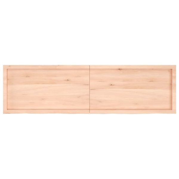 Piano Per Tavolo 180x50x(2-4)cm In Rovere Massello Non Trattato - Image 4