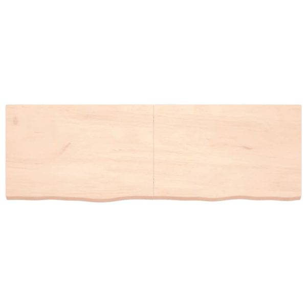 Piano Per Tavolo 180x60x(2-6)cm In Rovere Massello Non Trattato - Image 3