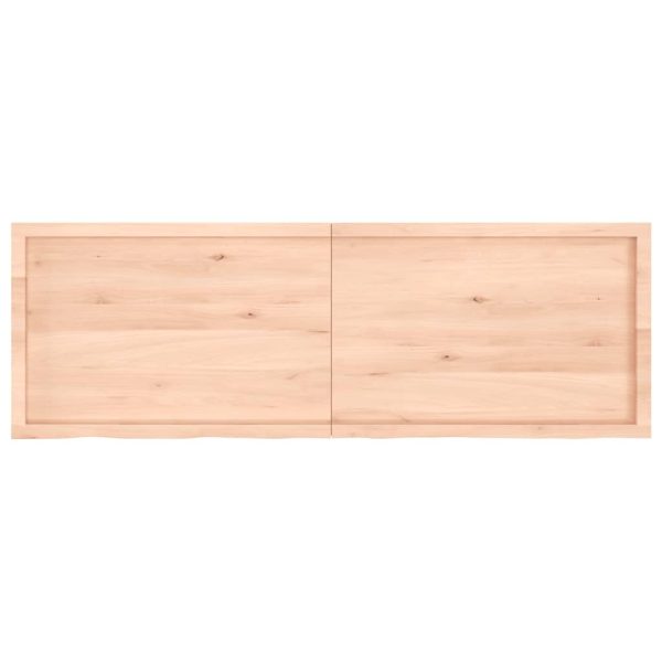 Piano Per Tavolo 180x60x(2-6)cm In Rovere Massello Non Trattato - Image 4