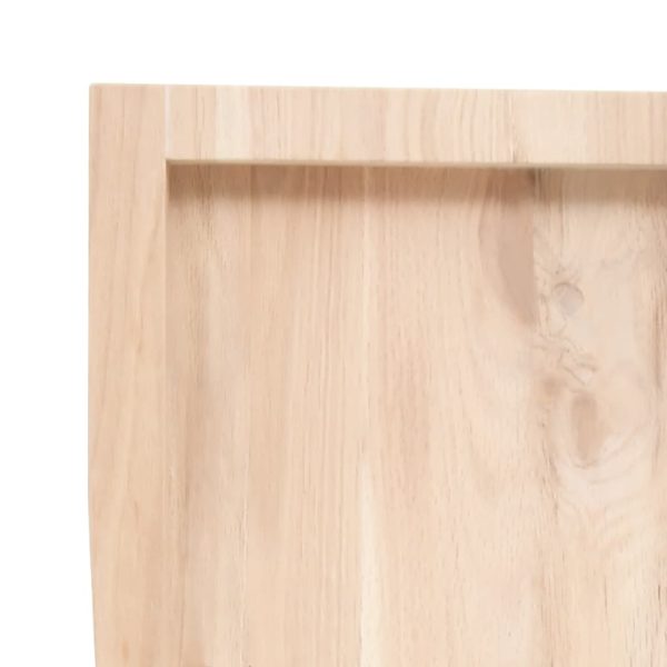 Piano Per Tavolo 180x60x(2-6)cm In Rovere Massello Non Trattato - Image 6
