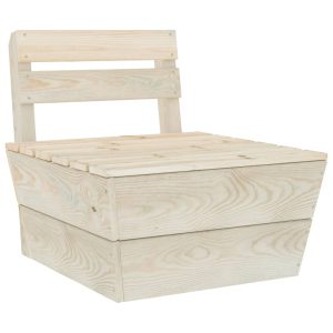 Divano Centrale Componibile Su Pallet Legno Di Abete Impregnato