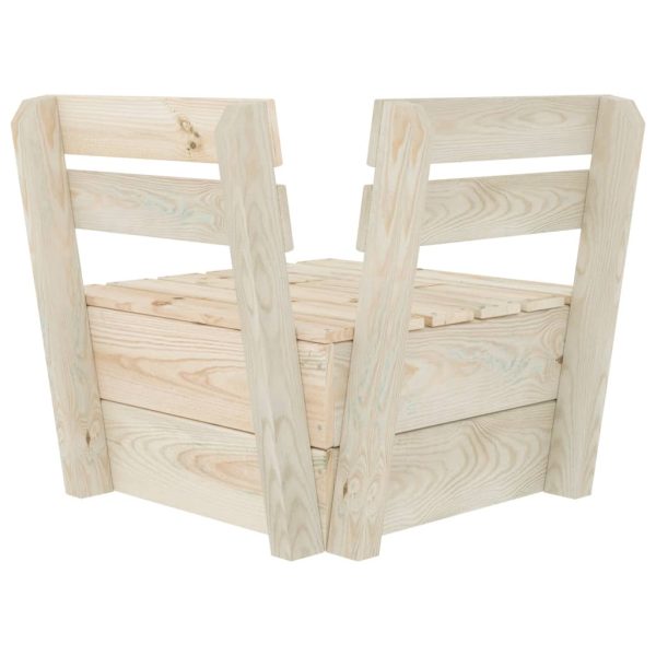 Divano Angolare Modulare Su Pallet In Legno Di Abete Impregnato - Image 4