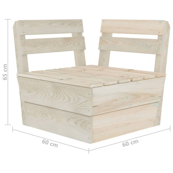 Divano Angolare Modulare Su Pallet In Legno Di Abete Impregnato - Image 6