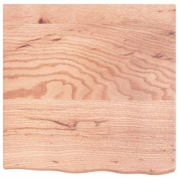 Piano Tavolo Marrone 60x60x(2-6) Cm Massello Rovere Trattato - Image 3