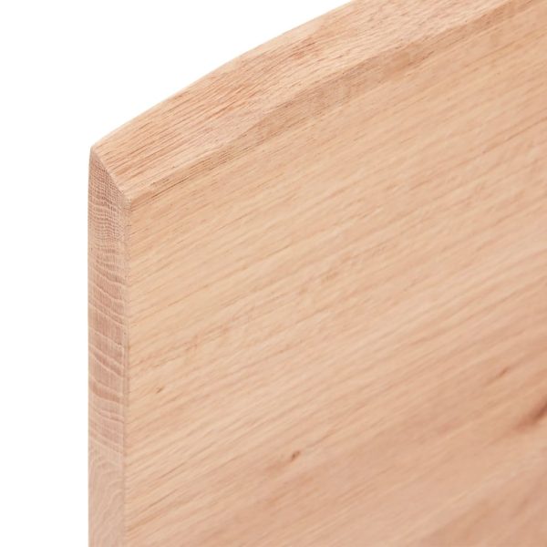 Piano Tavolo Marrone Chiaro 80x60x2cm Rovere Massello Trattato - Image 5