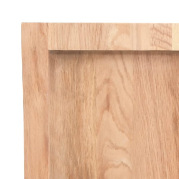 Piano Tavolo Marrone 100x40x(2-4) Cm Massello Rovere Trattato - Image 6