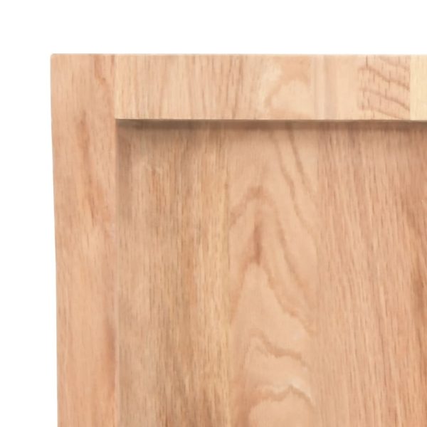Piano Tavolo Marrone 100x60x(2-4) Cm Massello Rovere Trattato - Image 6
