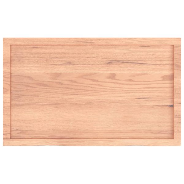 Piano Tavolo Marrone 100x60x(2-6) Cm Massello Rovere Trattato - Image 4