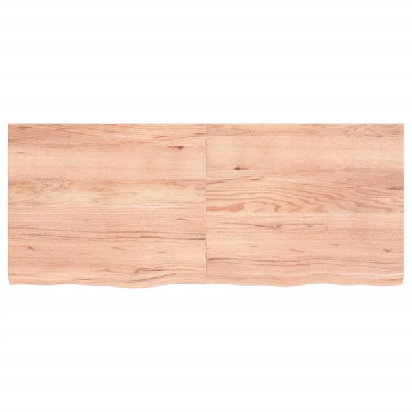 Piano Tavolo Marrone 120x50x(2-4) Cm Massello Rovere Trattato - Image 3