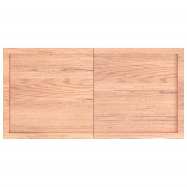 Piano Tavolo Marrone 120x60x(2-6) Cm Massello Rovere Trattato - Image 4