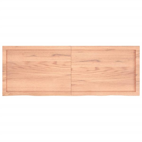 Piano Tavolo Marrone 140x50x(2-6) Cm Massello Rovere Trattato - Image 4