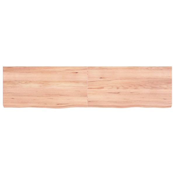 Piano Tavolo Marrone 160x40x(2-6) Cm Massello Rovere Trattato - Image 3