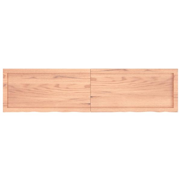 Piano Tavolo Marrone 160x40x(2-6) Cm Massello Rovere Trattato - Image 4