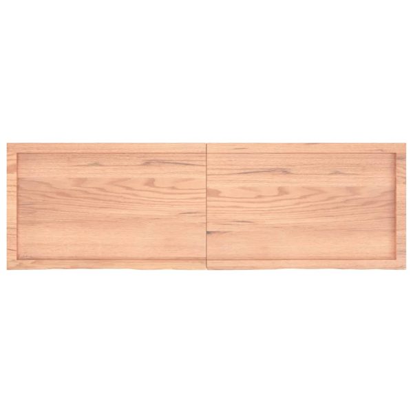Piano Tavolo Marrone 160x50x(2-4) Cm Massello Rovere Trattato - Image 4