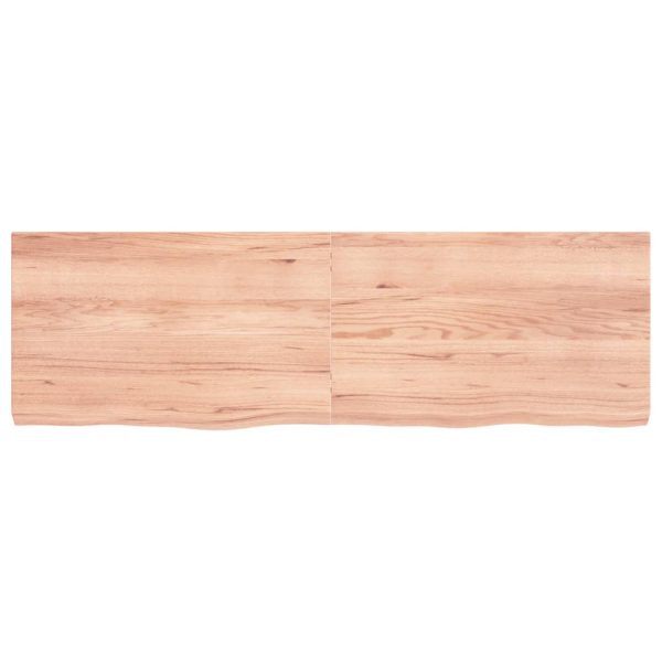 Piano Tavolo Marrone 160x50x(2-6) Cm Massello Rovere Trattato - Image 3