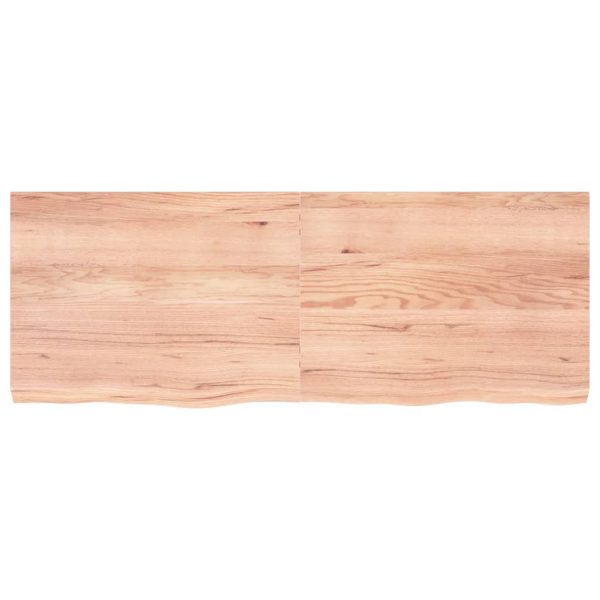 Piano Tavolo Marrone 160x60x(2-6) Cm Massello Rovere Trattato - Image 3