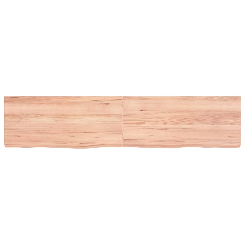 Piano Tavolo Marrone 180x40x(2-6) Cm Massello Rovere Trattato - Image 3