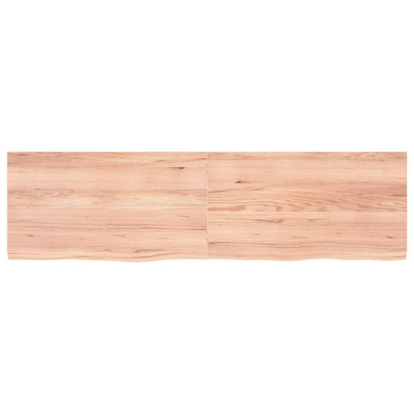 Piano Tavolo Marrone 180x50x(2-4) Cm Massello Rovere Trattato - Image 3