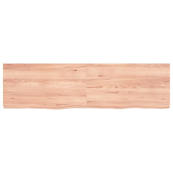 Piano Tavolo Marrone 180x50x(2-6) Cm Massello Rovere Trattato - Image 3