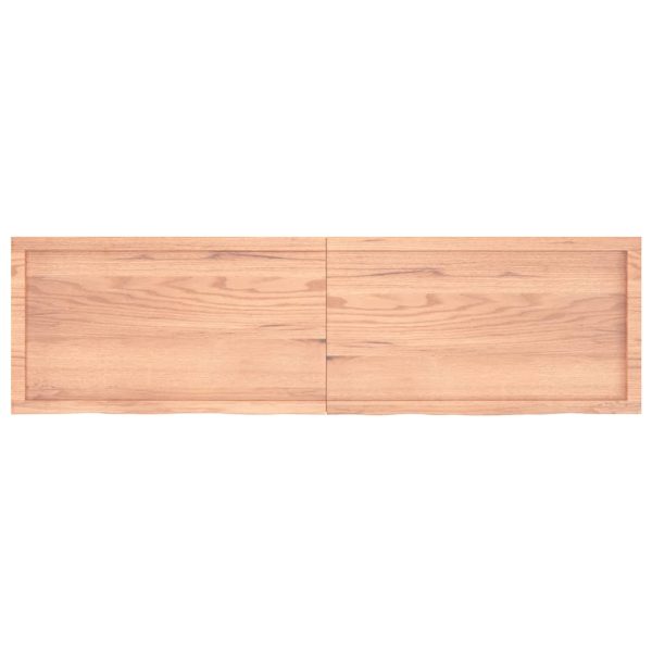 Piano Tavolo Marrone 180x50x(2-6) Cm Massello Rovere Trattato - Image 4