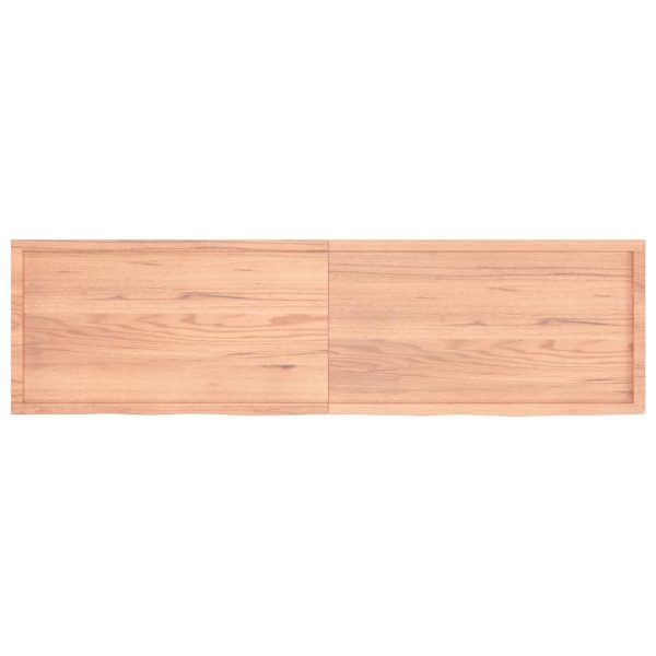 Piano Tavolo Marrone 220x60x(2-4) Cm Massello Rovere Trattato - Image 4