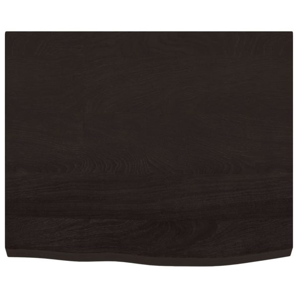Piano Tavolo Marrone 60x50x(2-4) Cm Rovere Massello Trattato - Image 3
