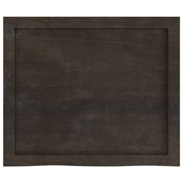 Piano Tavolo Marrone 60x50x(2-4) Cm Rovere Massello Trattato - Image 4