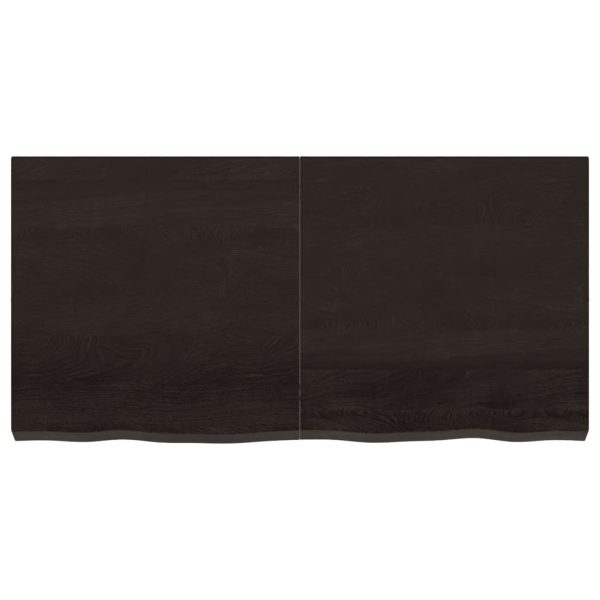 Piano Tavolo Marrone 120x60x(2-6) Cm Rovere Massello Trattato - Image 3