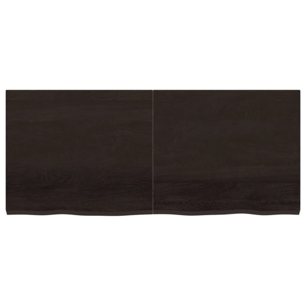 Piano Tavolo Marrone 140x60x(2-4) Cm Rovere Massello Trattato - Image 3