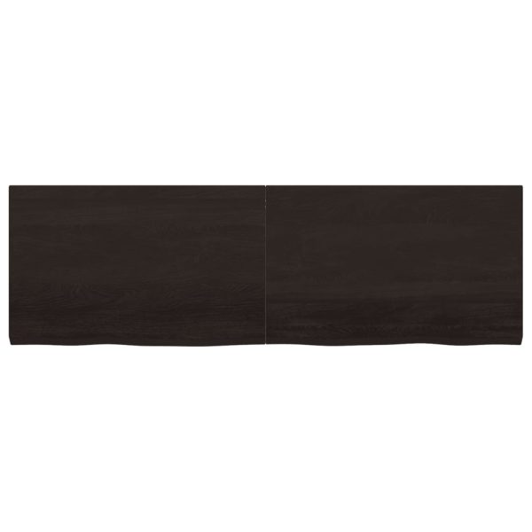 Piano Tavolo Marrone 160x50x(2-4) Cm Rovere Massello Trattato - Image 3