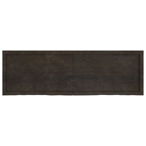 Piano Tavolo Marrone 160x50x(2-6) Cm Rovere Massello Trattato - Image 4